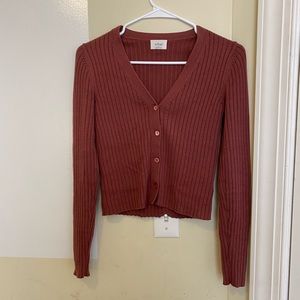 Aritzia Manila cardigan size small in rosy pink color